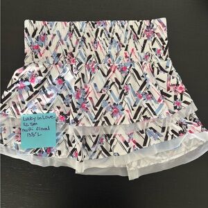 Lucky in love floral golf skirt